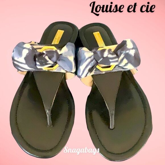 LOUISE ET CIE LO ANTONIA SATINA CALF SCARF TIE THONG SLIP ON SANDAL SHOE 8M - Picture 4 of 8